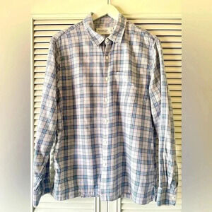 Abercrombie & Fitch Men’s Soft a&f Collection Blue/Pink Plaid Shirt SZ L